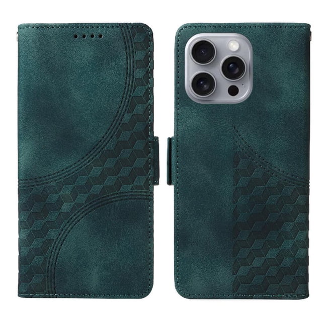 Funda GANGXUN para iPhone 16 Pro con diseño acolchado elegante, cuero PU, protección total y ajuste preciso