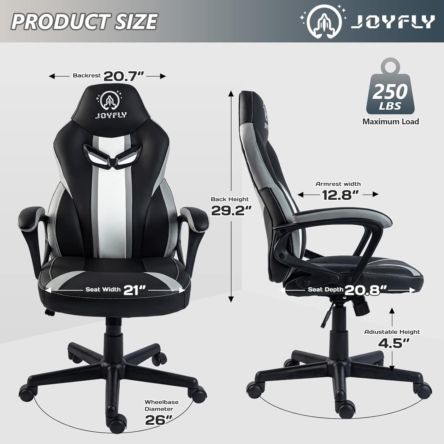 JOYFLY Ergonomic Computer Gaming Chair Racing Style Task Chair for 