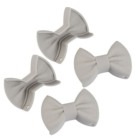 

WMYBD Kitchen Gadgets Kitchen Utensils & Gadgets 2 Pair Silicone Pot Holders Flexible Non-slip Heat-insulated Bowknot Oven Mitt