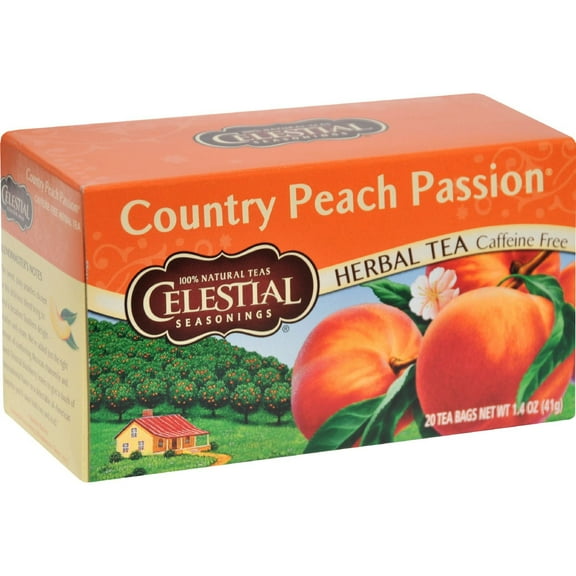 Celestial Seasonings Ctry Peach Passion Herbal Tea, 20 Ct