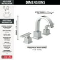 thumbnail image 2 of Delta Vero Two-Handle Widespread Bathroom Faucet - 3553LF - Chrome, 2 of 5