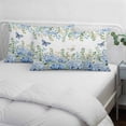 thumbnail image 4 of Blue Hydrangea Throw Pillow Cover 24 x 36 Inch Decorative Pillow Cover Spring Summer Eucalyptus Leaves Butterfly Lumbar Pillowcase Seasonal Rectangle Cushion Case for Couch Sofa Bed Living Room, 4 of 9