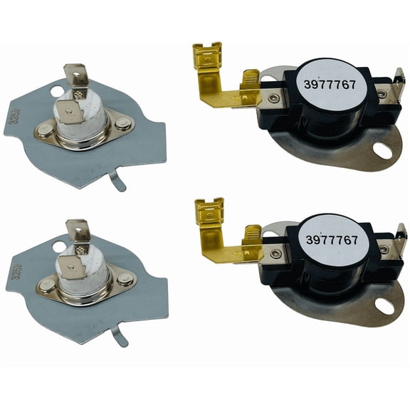 2-Pack Clothes Dryer Thermostat & Fuse Kit – Compatible with Whirlpool 279816