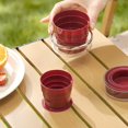 thumbnail image 4 of Queroig 4-in-1 Collapsible Water Cup Foldable Portable Drinking Cup for Camping Picnic Stackable Travel Cup with Dustproof Lid, 4 of 7