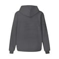 thumbnail image 3 of Fgvctg Women's Zip Up Hoodie Long Sleeve Gray Hoodie Hooded Fleece Sweatshirt Fall Drawstring Casual Jacket Oversized Coats with Pockets Gray XL, 3 of 4