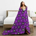 thumbnail image 5 of Purple Triangle Seamless Structure Throw Blanket, Super Soft Anti-Pilling Flannel Blankets, 40"x30", 5 of 8