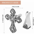 thumbnail image 2 of Shiny cross vent clips, crystal stone decorated car decoration clips, crystal diamond air freshener vent clips, car shiny dashboard vent outlet decorations, suitable for most vehicles (black, style 1, 2 of 5
