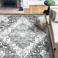 thumbnail image 2 of Luxee Designs Alexandria Collection 9x12 Area Rug, Medallion Rugs for Living Room, Bedroom, Kitchen, Office, Pet Friendly, Low Pile, High Traffic Area, Stain Resistance - Ivory/Gray, 2 of 9