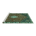 thumbnail image 2 of Ahgly Company Machine Washable Indoor Square Persian Turquoise Blue Traditional Area Rugs, 5' Square, 2 of 4