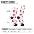 thumbnail image 2 of Fotbe Hand Drawn Strawberry Pattern Long Socks for Men & Women – Breathable & Stretchy Compression Socks, Ideal for Running, Travel, and Everyday Wear Size 5-11, 2 of 6