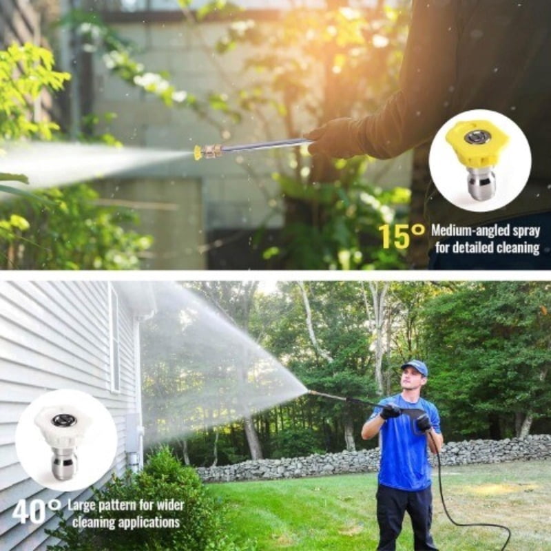 Portable Cordless Pressure Washer Gun, Battery Operated High Pressure Power Car Wash Detailing Cleaner Kit with 6-in-1 Nozzle, Foam Cannon for Auto