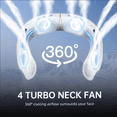 thumbnail image 7 of Portable Fan, Rechargeable Hands Free Bladeless Neck Fan 360° Cooling 3 Speeds for Travel Gifts for Women Men White, 7 of 7