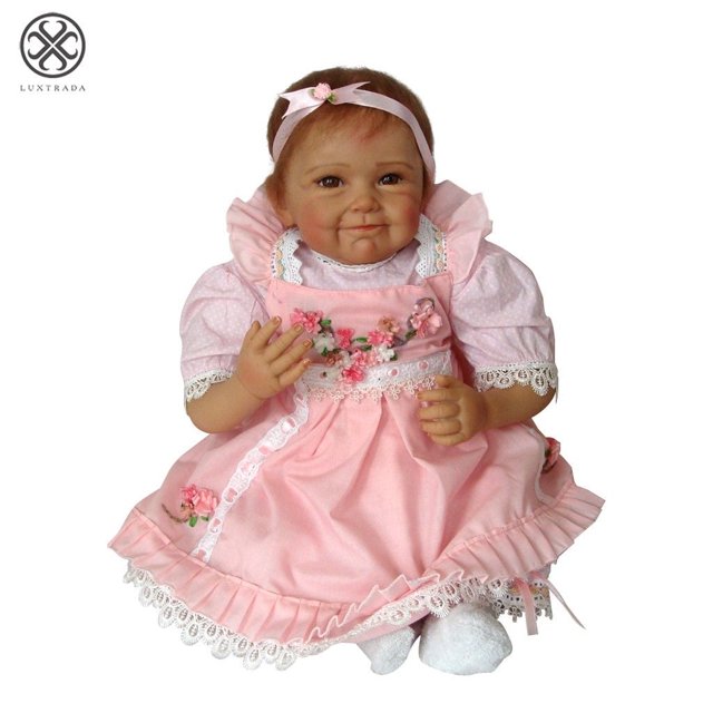 Muñeca bebé renacida Luxtrada de vinilo de silicona suave de 22 pulgadas y 55 cm, adorable y realista, regalo de cumpleaños para bebé, regalo de Navidad