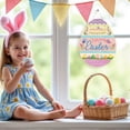 thumbnail image 3 of Wooden Easter Bunny Wall Hanging, Colorful Hand-Painted Easter Egg and Rabbit Sign for Home Door Party Decor, 3 of 5