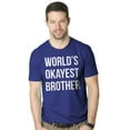 thumbnail image 2 of Mens Worlds Okayest Brother Shirt Funny T shirts Big Brother Sister Gift Idea Graphic Tees, 2 of 7