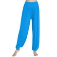 thumbnail image 2 of felwors Womens Modal Cotton Soft Yoga Sports Dance Harem Pants Blue, XXXL, 2 of 8