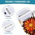 thumbnail image 3 of Yayeee 40oz Stainless Steel Tumbler with Straw and Handle Double-Wall Insulated Travel Water Bottle, Blooming Flowers, 3 of 8