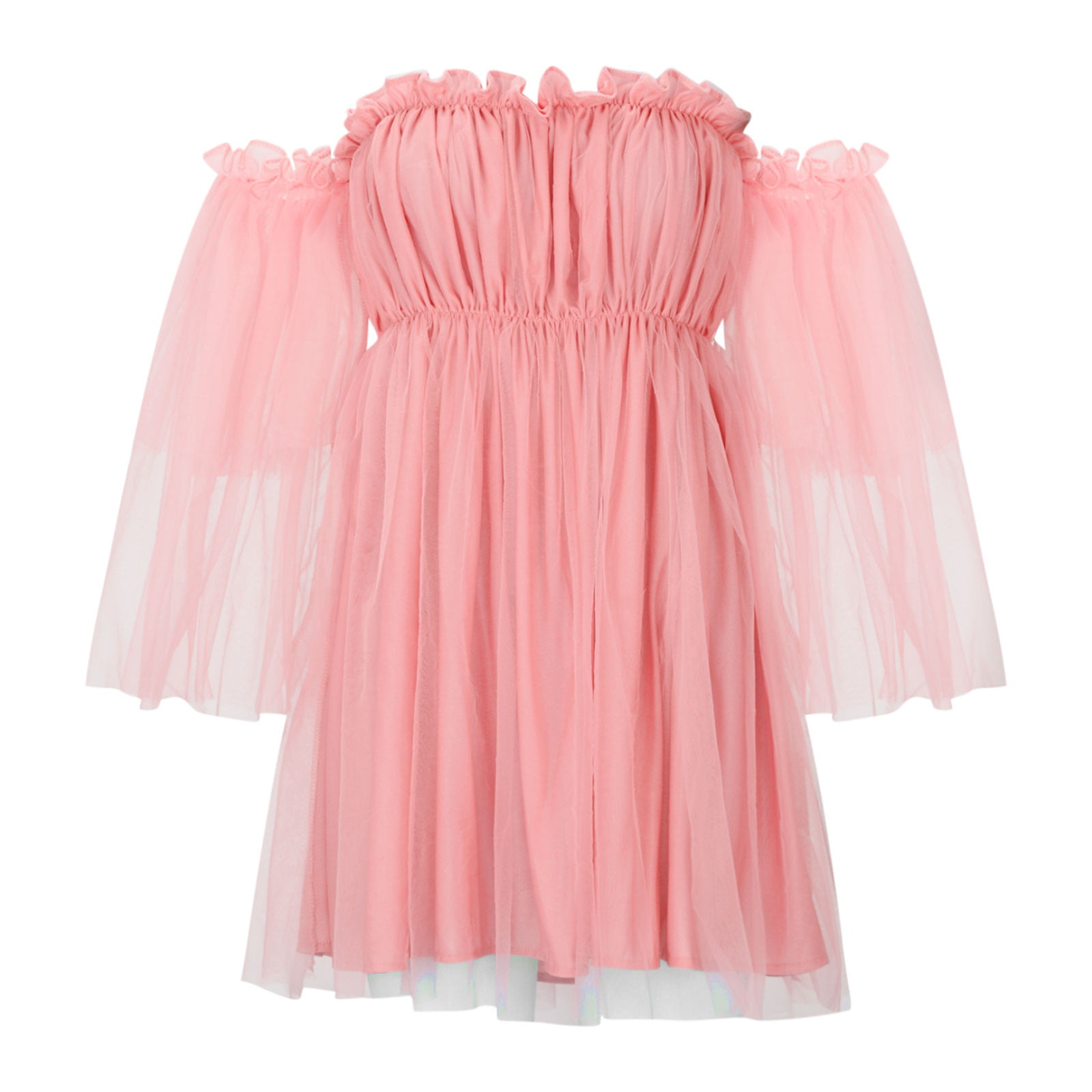 Mama  aerie All Day Peach Smock Tie Shoulder 100% Cotton Mini Babydoll  Dress