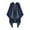 Navy, variant on Women's Reversible Poncho Shawl Wrap Warm Winter Cape with Geometric Pattern Elegant and Stylish