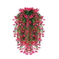 thumbnail image 2 of Artificial Hanging Flowers for Outdoors Spring Summer Decoration, 1PCS UV Resistant Silk Fake Hanging Plants for Patio Porch Front Yard Window Garden Indoor Decor(Hot Pinkrple), 2 of 9