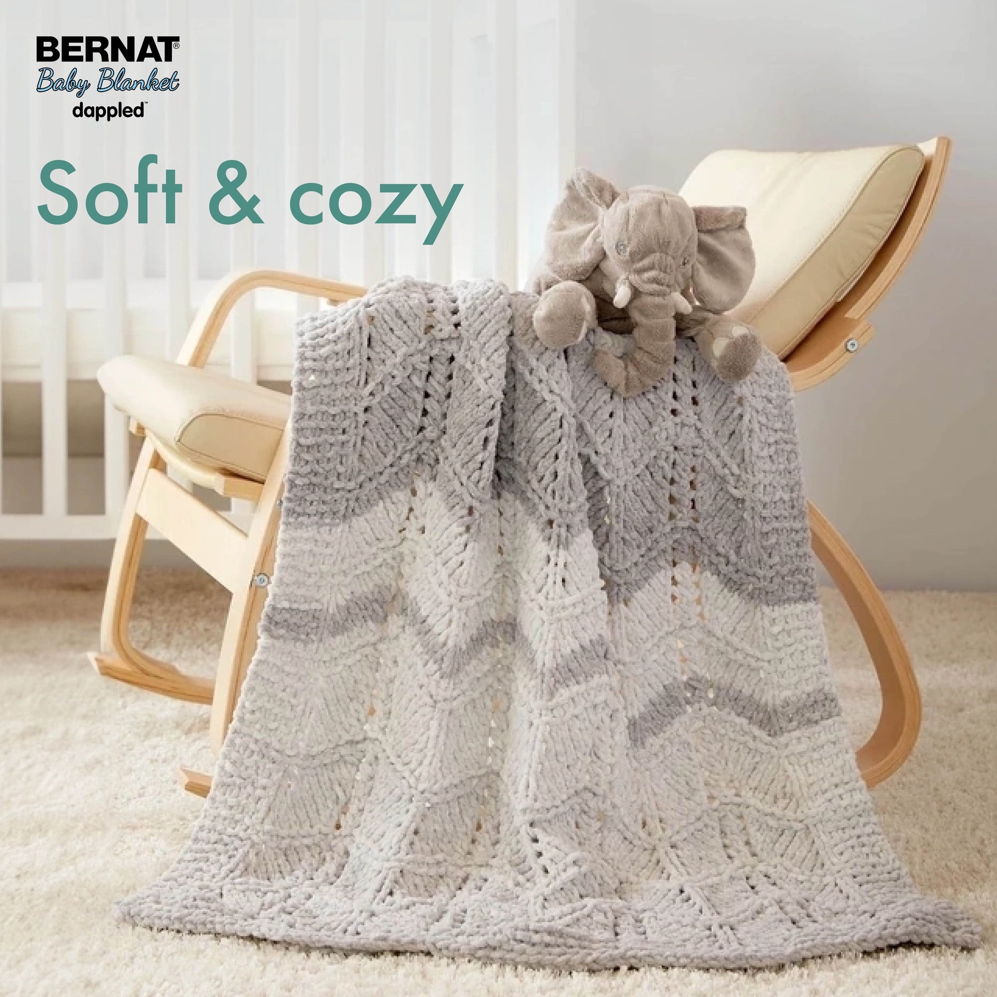 Bernat® Baby Blanket Dappled™ Yarn, Polyester #6 Super Bulky, 10.5oz/300g, 220 Yards