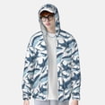 thumbnail image 2 of Balery Party Shark Cute Sudadera ligera de manga larga con capucha y protección solar UPF 50+ para hombre y mujer, ideal para pesca y running-XX-Large, 2 of 7