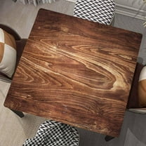Wood Grain Square Table Cloth Fitted Tablecloth with Elastic Edge Wooden Board Tablecloths Waterproof Cloths for Home Dining Garden Party Farmhouse Decor, Fit for 36"x36" Tables, Style-7