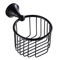 thumbnail image 1 of Latón En Soporte De Papel Higiénico Alambre Colgador De Tejido Canasta - Brillante Negro, 1 of 9