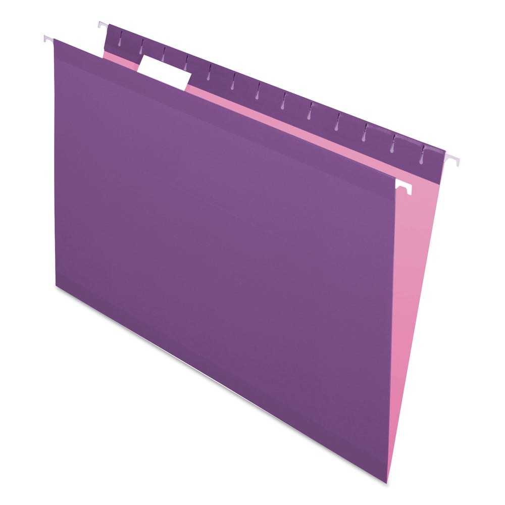 Pendaflex Reinforced Hanging Folders 1/5 Tab Legal Violet 25/Box