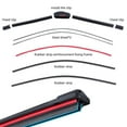 thumbnail image 4 of Universal Car Wiper Blades, 17-Inch All-Season Frameless Bracketless Rubber Windshield Wipers, Double Layer Soft Streak-Free Automotive Replacement, 4 of 8