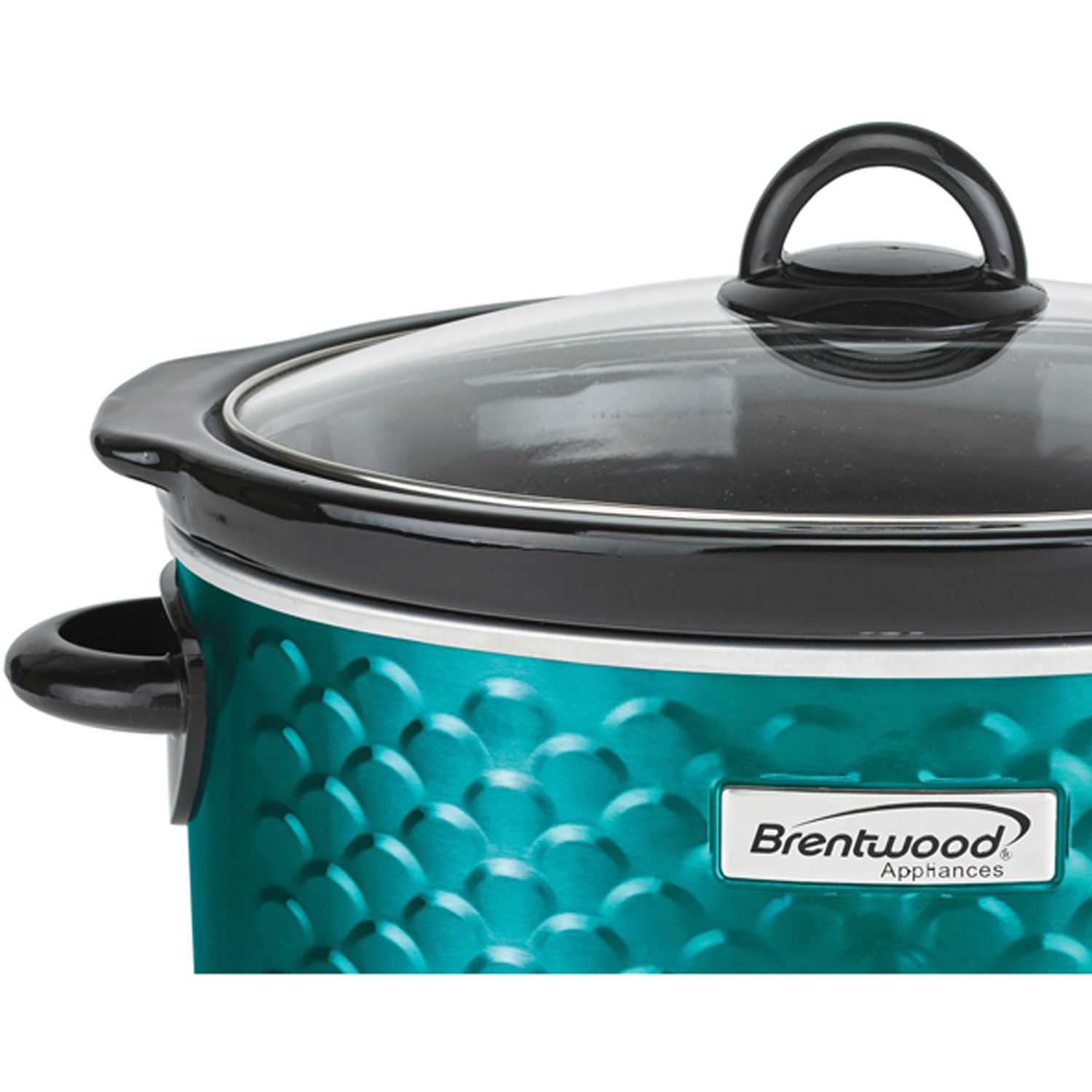Brentwood Scallop Pattern 4.5 qt Slow Cooker, Blue