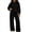 A2-Black, variant on 2 Piece Outfits Women's Sweatsuits Hoodies Lounge Sets Fall Oversized Sweatpants with Pockets Clothes