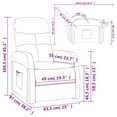 thumbnail image 4 of vidaXL Fauteuil Inclinable Tissu Gris Clair, 4 of 5