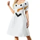 thumbnail image 3 of ¡Persona de nieve! Vestido de manga corta, traje de festival para mujer, vestido elegante y chic para mujer., 3 of 7