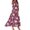 Red, variant on Floral Print Women's 3/4 Sleeve V Neck A Line Maxi Dress Soft Beach Dress for Summer Casual Wear and Outdoor Gatherings, Size S-2XL