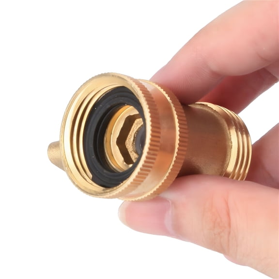 HIBIBUD Solid Brass Garden Hose Shut Off 3/4" GHT Water Pipe Faucet Connector Garden Hose Connection
