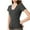 Dark Gray Short Sleeve for Women, variant on Women's Short Sleeve Crew Neck Zip Front Blouse Fitted Stretchy Daily Work Casual Top Black M