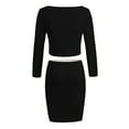 thumbnail image 4 of New Fashionable Women's Buttoned One Shoulder Long Sleeved Skirt Suit Pants Set Women Suites Women High Skirt Womens Suites Nylon Swim Skirt Womens Swimsuits with Skirt Tutus Women Swimsuit Skirt, 4 of 4