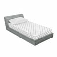 thumbnail image 3 of Ambesonne Geometric Fitted Sheet & Pillow Sham Set, Oriental Waves Sketch, Full, Charcoal Grey White, 3 of 3