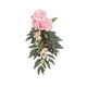 thumbnail image 2 of Decoración de respaldo de silla de boda de seda rosa con hojas y cinta - Arreglo floral de la ceremonia de pasillo 40x15cm, 2 of 8