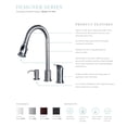 thumbnail image 3 of Laguna Brass 1170CP Single Handle Pull-Down Kitchen Faucet with Soap/Lotion Dispenser Chrome Finish, 3 of 5
