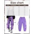 thumbnail image 6 of Rolanko Girls Cargo Pants for Kids Loose Streetwear Hip Hop Dance, 6 of 6