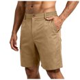 thumbnail image 5 of idosla Men's Cotton Chino Shorts Casual Elastic Waist Drawstring 7 Inch Summer Beach Golf Shorts with Pockets (Khaki, L), 5 of 7