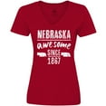 thumbnail image 3 of Inktastic Nebraska Awesome Since 1867 Women's V-Neck T-Shirt, 3 of 5