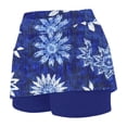 thumbnail image 3 of Mifsaly Athletic Skirts for Women Floral Print Golf Tennis Skirt with Liner Soft Comfortable Outdoor Workout Daily Wear Sporty Skorts Blue,S, 3 of 4