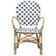 thumbnail image 3 of Baxton Studio Bryson Modern French Blue and White Weaving and Natural Rattan Bistro Chair, 3 of 7