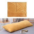 thumbnail image 4 of Bed Sleep Long Body Pillow Case Cover Velvet Protector Zipper Pillowcase for Yellow, 4 of 8