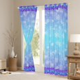 thumbnail image 3 of Castle Fairy Christmas Snowflakes Blackout Curtains Set of 2 (52x84 Each),Bling Glitter Window Curtains,Gradient Ombre Curtains and Drapes,Luxury Teenagers Bedroom Decor, 3 of 6