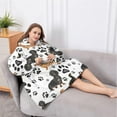 thumbnail image 5 of Oversized Wearable Blanket Hoodie,Dachshund Footprint Sherpa Blanket Hoodie with Super Pockets,Super Warm Fuzzy Pullover for Women & Men, 5 of 6