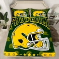 thumbnail image 2 of jejeloiu Rugby Ball Game Queen Sheet Sets,Green Yellow Bed Set For Men Women 4pcs, 2 of 7